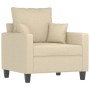 Cream fabric armchair 60 cm by , Sofas - Ref: Foro24-359253, Price: 157,68 €, Discount: %