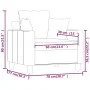 Cremefarbener Stoffsessel 60 cm von , Sofas - Ref: Foro24-359253, Preis: 155,03 €, Rabatt: %