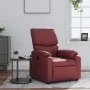 Sillón reclinable de cuero sintético rojo tinto de , Sillones - Ref: Foro24-373438, Precio: 247,80 €, Descuento: %