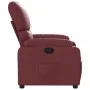 Sillón reclinable de cuero sintético rojo tinto de , Sillones - Ref: Foro24-373438, Precio: 247,80 €, Descuento: %