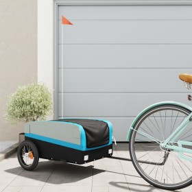 Black and blue iron bicycle trailer 30 kg by , Bicycle trailers - Ref: Foro24-94037, Price: 80,14 €, Discount: %