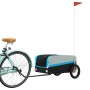 Schwarz-blauer Fahrradanhänger aus Eisen, 30 kg von , Fahrradanhänger - Ref: Foro24-94037, Preis: 80,14 €, Rabatt: %
