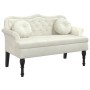Banco con cojines terciopelo crema 120,5x65x75 cm de , Bancos - Ref: Foro24-372147, Precio: 207,42 €, Descuento: %