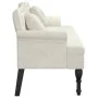 Banco con cojines terciopelo crema 120,5x65x75 cm de , Bancos - Ref: Foro24-372147, Precio: 202,70 €, Descuento: %