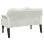 Banco con cojines terciopelo crema 120,5x65x75 cm de , Bancos - Ref: Foro24-372147, Precio: 207,42 €, Descuento: %