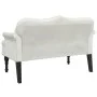 Banco con cojines terciopelo crema 120,5x65x75 cm de , Bancos - Ref: Foro24-372147, Precio: 202,70 €, Descuento: %