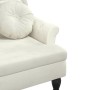 Banco con cojines terciopelo crema 120,5x65x75 cm de , Bancos - Ref: Foro24-372147, Precio: 207,42 €, Descuento: %