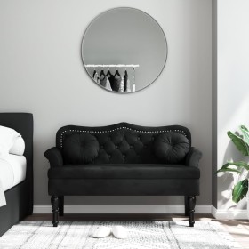 Bank mit schwarzen Samtkissen 120,5x65x75 cm von , Banken - Ref: Foro24-372145, Preis: 213,53 €, Rabatt: %