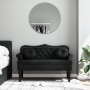 Banco con cojines terciopelo negro 120,5x65x75 cm de , Bancos - Ref: Foro24-372145, Precio: 219,22 €, Descuento: %