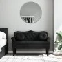 Banco con cojines terciopelo negro 120,5x65x75 cm de , Bancos - Ref: Foro24-372145, Precio: 227,20 €, Descuento: %