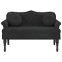 Banco con cojines terciopelo negro 120,5x65x75 cm de , Bancos - Ref: Foro24-372145, Precio: 219,22 €, Descuento: %