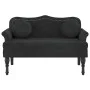 Bench with black velvet cushions 120.5x65x75 cm by , Banks - Ref: Foro24-372145, Price: 227,20 €, Discount: %