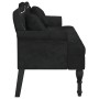 Banco con cojines terciopelo negro 120,5x65x75 cm de , Bancos - Ref: Foro24-372145, Precio: 219,22 €, Descuento: %