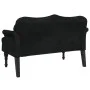 Banco con cojines terciopelo negro 120,5x65x75 cm de , Bancos - Ref: Foro24-372145, Precio: 227,20 €, Descuento: %