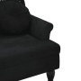 Banco con cojines terciopelo negro 120,5x65x75 cm de , Bancos - Ref: Foro24-372145, Precio: 219,22 €, Descuento: %