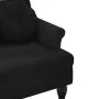 Banco con cojines terciopelo negro 120,5x65x75 cm de , Bancos - Ref: Foro24-372145, Precio: 227,20 €, Descuento: %