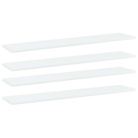 Estantes para estantería 4uds contrachapada blanco 100x20x1,5cm