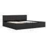 Cama canapé hidráulica con LED tela gris oscuro 180x200 cm de , Camas y somieres - Ref: Foro24-285575, Precio: 347,19 €