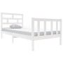 Estructura de cama madera maciza de pino blanco 90x200 cm