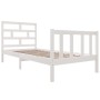 Estructura de cama madera maciza de pino blanco 90x200 cm