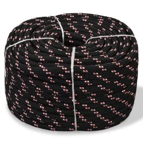 Polypropylene marine rope 10 mm 50 m black by vidaXL, Ropes and metal cords - Ref: Foro24-91286, Price: 23,14 €, Discount: %