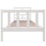 Estructura de cama madera maciza de pino blanco 90x200 cm