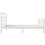 Estructura de cama madera maciza de pino blanco 90x200 cm