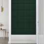 Paneles de pared 12 uds tela verde oscuro 30x30 cm 1,08m²