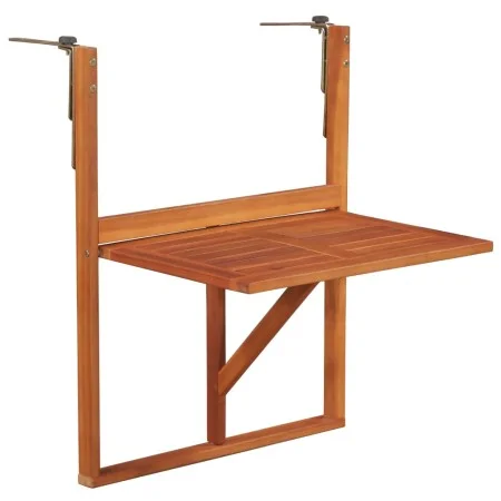 Hanging balcony table solid acacia wood 64.5x44x80 cm by vidaXL, Garden tables - Ref: Foro24-44118, Price: 54,45 €, Discount: %