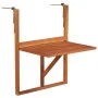 Hanging balcony table solid acacia wood 64.5x44x80 cm by vidaXL, Garden tables - Ref: Foro24-44118, Price: 54,45 €, Discount: %