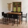 Conjunto de bar para jardín 9 piezas negro de , Conjuntos de jardín - Ref: Foro24-3068020, Precio: 650,18 €, Descuento: %