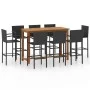 Conjunto de bar para jardín 9 piezas negro de , Conjuntos de jardín - Ref: Foro24-3068020, Precio: 650,18 €, Descuento: %