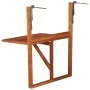Hanging balcony table solid acacia wood 64.5x44x80 cm by vidaXL, Garden tables - Ref: Foro24-44118, Price: 54,45 €, Discount: %