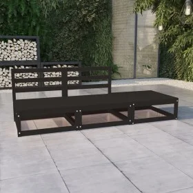 3-teiliges Gartenmöbel-Set und Kissen aus schwarzem Kiefernholz von , Gartensets - Ref: Foro24-3075238, Preis: 181,83 €, Raba...