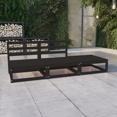 3-teiliges Gartenmöbel-Set und Kissen aus schwarzem Kiefernholz von , Gartensets - Ref: Foro24-3075238, Preis: 184,19 €, Raba...