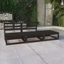 Juego de muebles de jardín 3 pzas y cojines negro madera pino de , Conjuntos de jardín - Ref: Foro24-3075238, Precio: 181,81 ...
