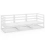 3-Sitzer-Gartensofa aus weißem Kiefernholz von , Outdoor-Sofas - Ref: Foro24-3075320, Preis: 204,43 €, Rabatt: %