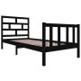 Estructura de cama madera maciza de pino negro 100x200 cm