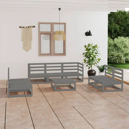 Gartenmöbel 8-teilig graues massives Kiefernholz von , Gartensets - Ref: Foro24-3075426, Preis: 510,52 €, Rabatt: %