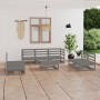 Gartenmöbel 8-teilig graues massives Kiefernholz von , Gartensets - Ref: Foro24-3075426, Preis: 517,83 €, Rabatt: %