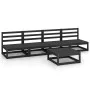 Juego de muebles de jardín 5 piezas negro madera maciza de pino de , Conjuntos de jardín - Ref: Foro24-3075348, Precio: 306,1...