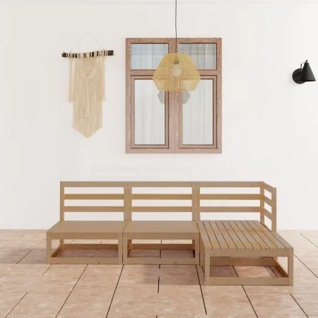 4-piece garden furniture set in honey brown solid pine wood by , Garden sets - Ref: Foro24-3075487, Price: 264,61 €, Discount: %