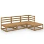 Muebles de jardín 4 piezas marrón miel madera maciza de pino de , Conjuntos de jardín - Ref: Foro24-3075487, Precio: 264,61 €...