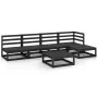 Juego de muebles de jardín 6 piezas negro madera maciza de pino de , Conjuntos de jardín - Ref: Foro24-3075523, Precio: 393,0...