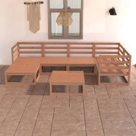 Muebles de jardín 7 piezas marrón miel madera maciza de pino de , Conjuntos de jardín - Ref: Foro24-3075692, Precio: 473,28 €...