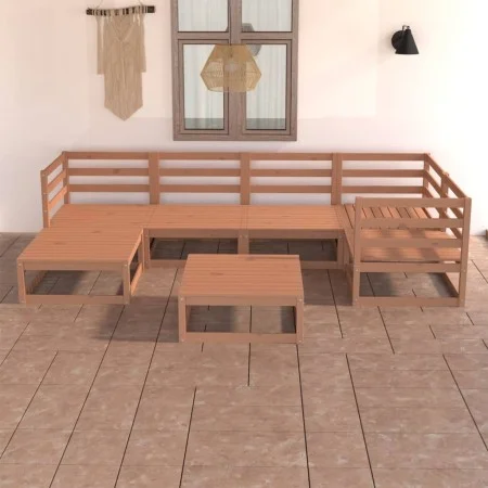 Gartenmöbel 7 Stück honigbraunes massives Kiefernholz von , Gartensets - Ref: Foro24-3075692, Preis: 473,26 €, Rabatt: %