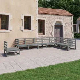 Gartenmöbel 8-teilig graues massives Kiefernholz von , Gartensets - Ref: Foro24-3075776, Preis: 562,07 €, Rabatt: %