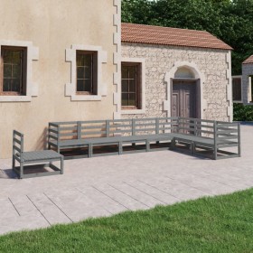 Gartenmöbel 8-teilig graues massives Kiefernholz von , Gartensets - Ref: Foro24-3075776, Preis: 569,98 €, Rabatt: %