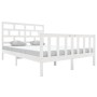 Estructura de cama madera maciza de pino blanco 120x200 cm