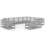 Gartenmöbel 12-teilig graues massives Kiefernholz von , Gartensets - Ref: Foro24-3075956, Preis: 800,32 €, Rabatt: %